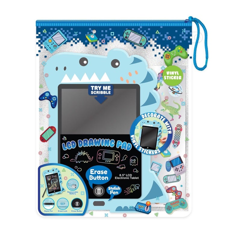 Hot Focus - Dinosaur 8.5 Inch LCD Drawing Pad - 634DI